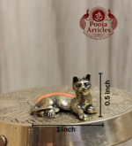Miniature Brass Cat Figurine 0.5 Inch
