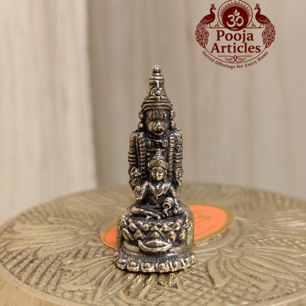 Miniature Brass Hanuman with Lakshmi Statue 1.2 Inch