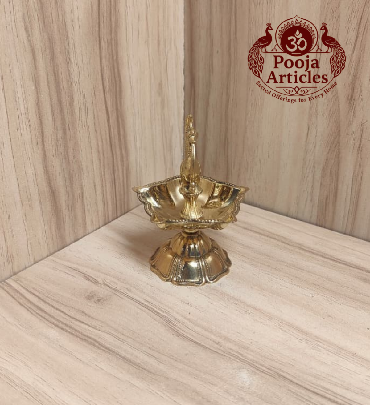 Brass Peacock Diya Size 1 – 3.5 Inch - Image 5