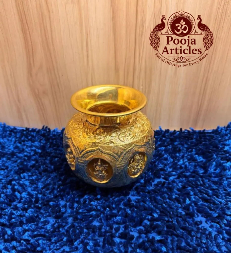 Premium Brass Ashtalakshmi Kalash 5.5 Inch