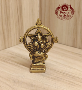 Brass Chakrathalwar Idol 3.4 Inch 3 Brass Chakrathalwar Idol 3.4 Inch