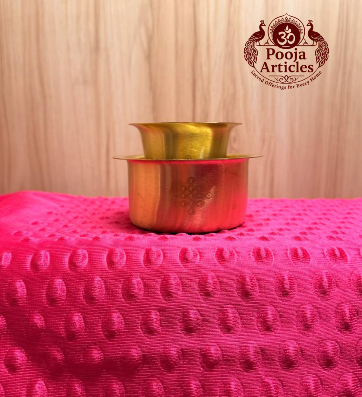 Brass Coffee Dabara Set 2.5 Inch