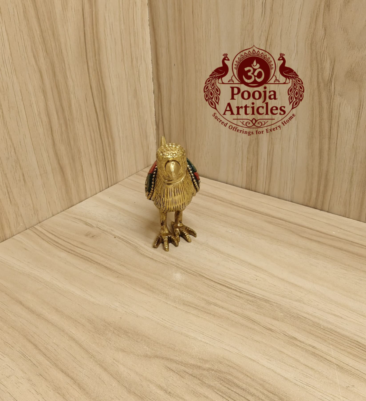 Brass Parrot Statue 3 Inch