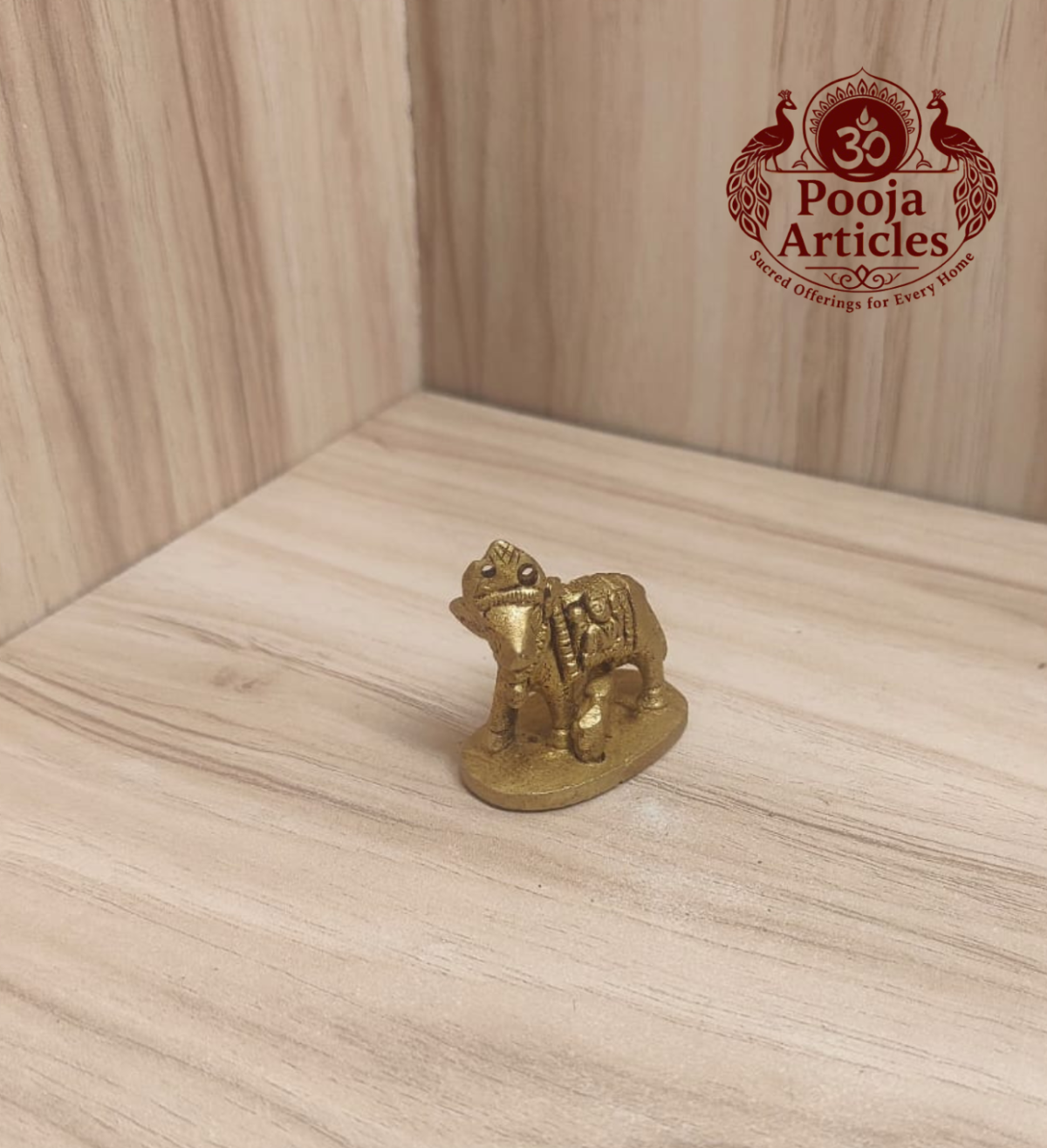 Brass Cow and Calf Idol 1.6 Inch