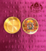 Brass Kumkum Pot Madurai Meenakshi Amman 2 Inch