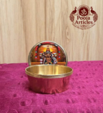 Brass Kumkum Pot Madurai Meenakshi Amman 2 Inch
