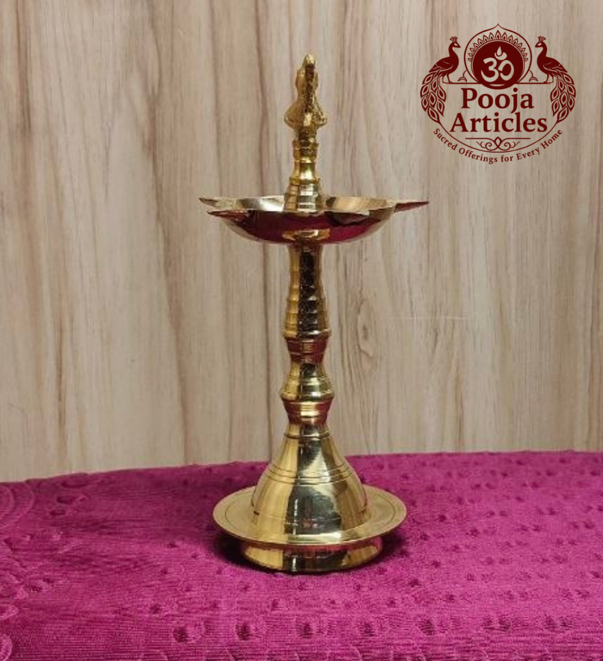 Brass Peacock Kuthu Vilakku 6.8 Inch