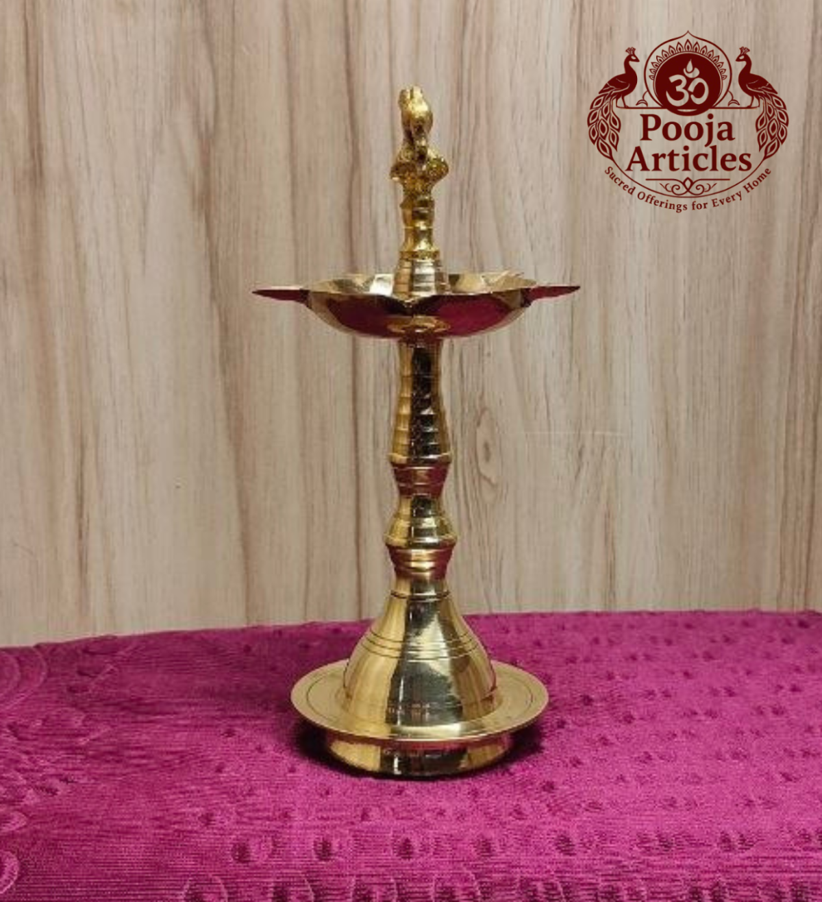 Brass Peacock Kuthu Vilakku 6.8 Inch