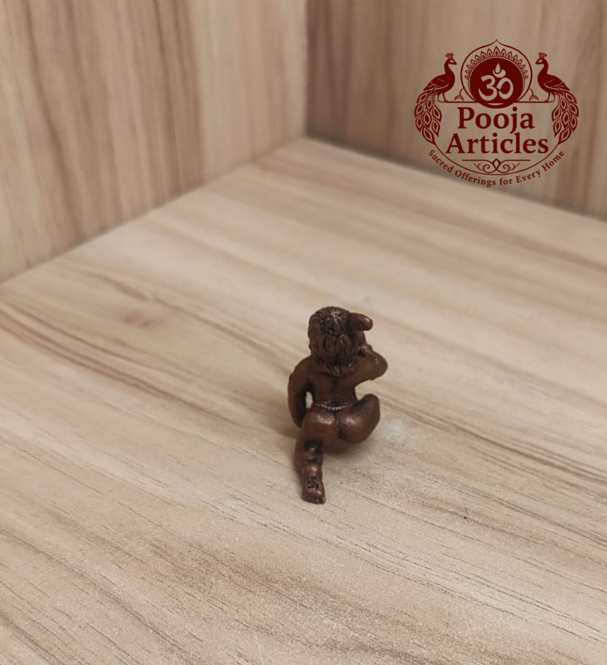 Copper Baby Krishna Statue 1.5 Inch