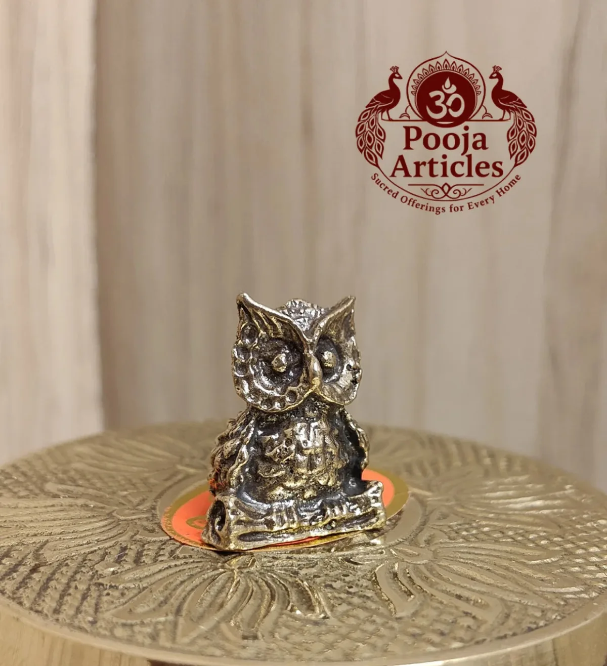 Miniature Brass Owl Figurine 1 Inch