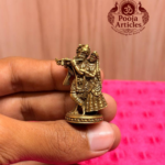 Miniature Brass Radha Krishna Statue 1.5 Inch