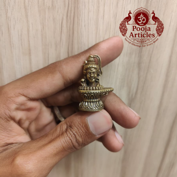 Miniature Brass Shiva Lingam 1.4 Inch