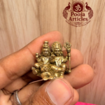 Miniature Brass Shiva Parvathi Statue 1 Inch