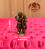 Miniature Brass Vishnu Lakshmi Statue 1.4 Inch