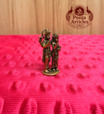 Miniature Brass Vishnu Lakshmi Statue 1.4 Inch