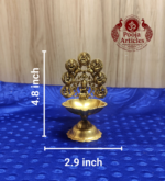 Premium Brass Astalakshmi Diya 4.8 Inch - Image 2
