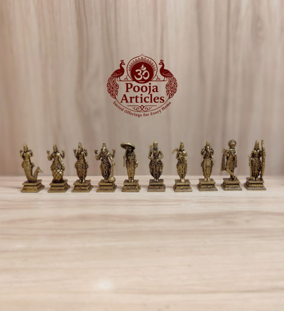 Premium Brass Dasavatharam Set 9 Inch