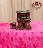 Premium Brass Hampi Stone Chariot Miniature 2.2 Inch