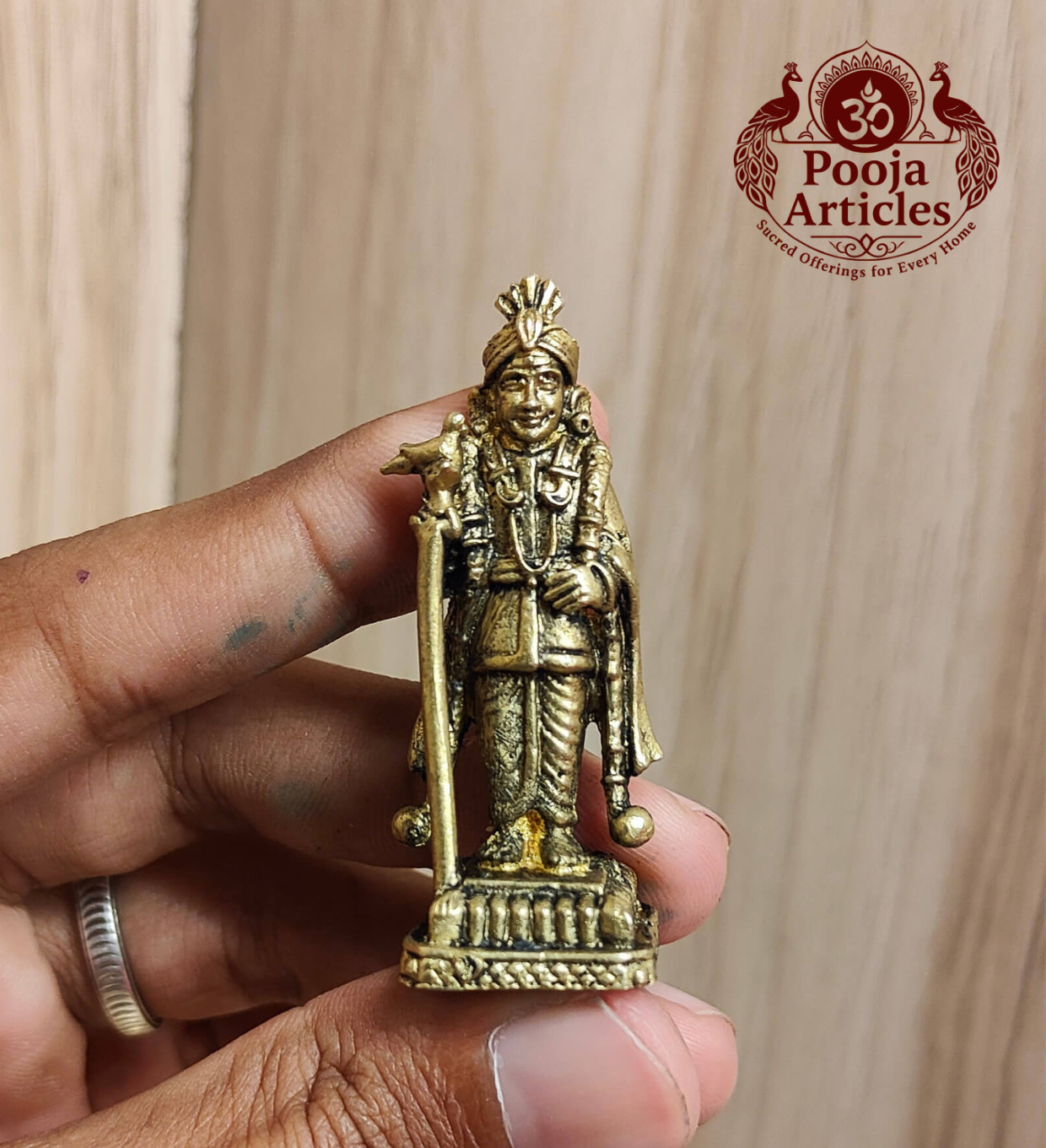 Premium Brass Lord Palani Raja Murugan 2.2 Inch Premium Brass Lord Palani Raja Murugan 2.2 Inch