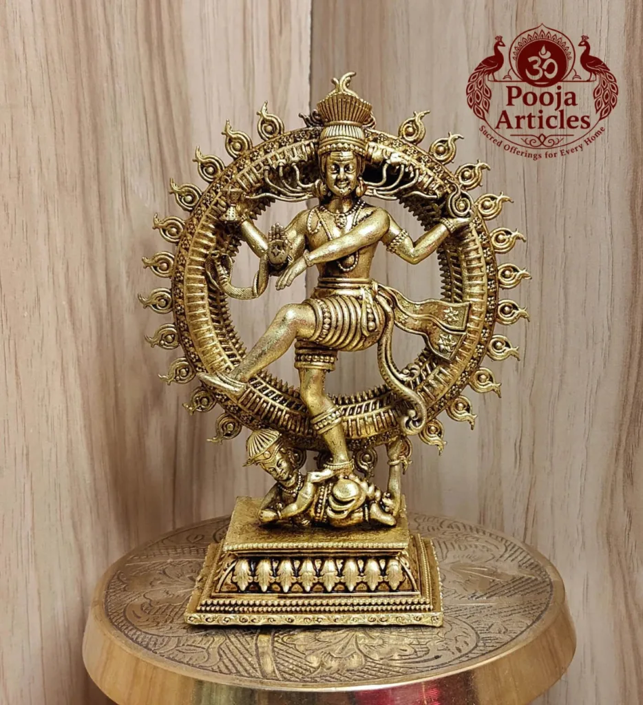 Premium Brass Nataraja Lord Shiva Statue 5.8 Inch