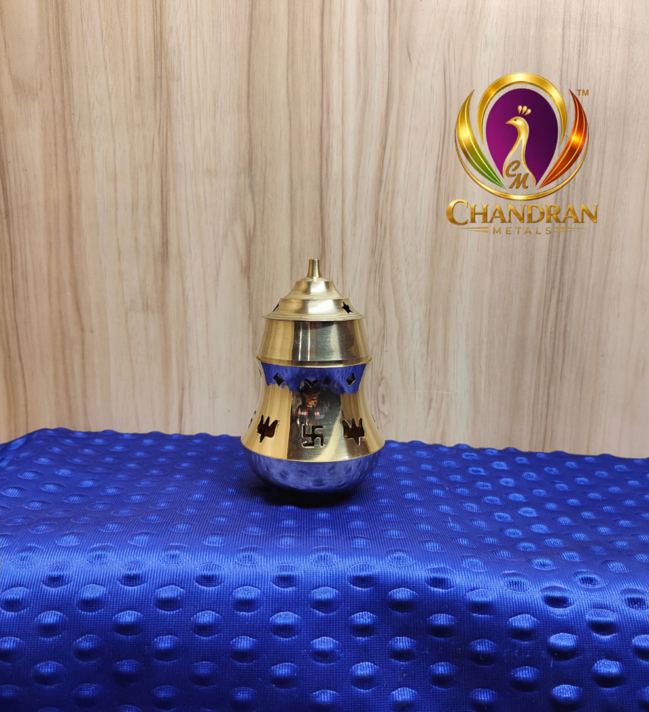 Brass Aroma Incense Camphor Lamp 5 Inch