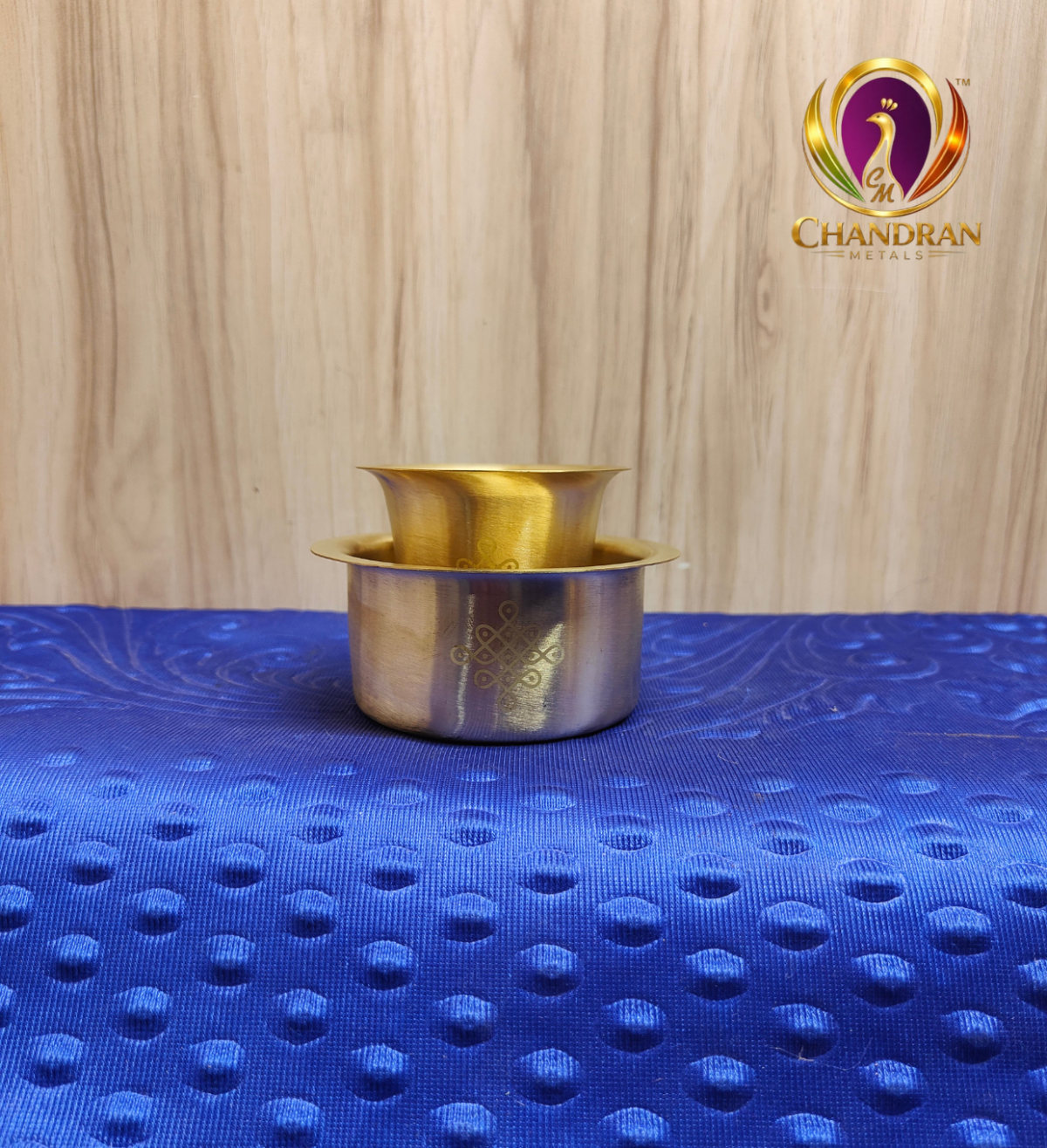 Brass Coffee Dabara Set 2.5 Inch
