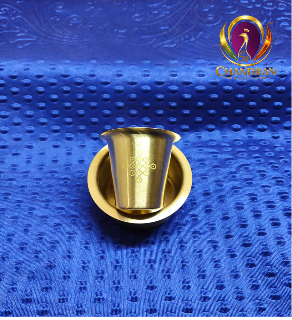 Brass Coffee Dabara Set 2.5 Inch