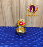 Brass Cow Meena Kumkum Box 2 Inch