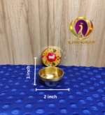 Brass Cow Meena Kumkum Box 2 Inch