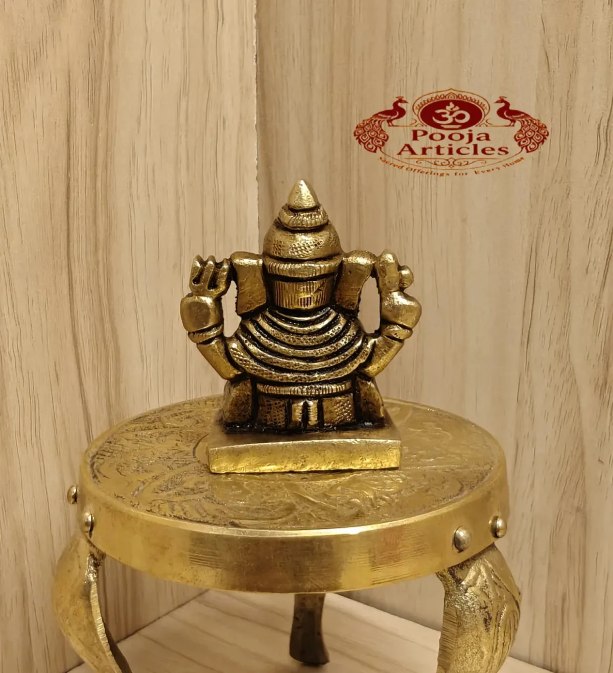 Brass Dagdusheth Ganesha Idol 2 Inch