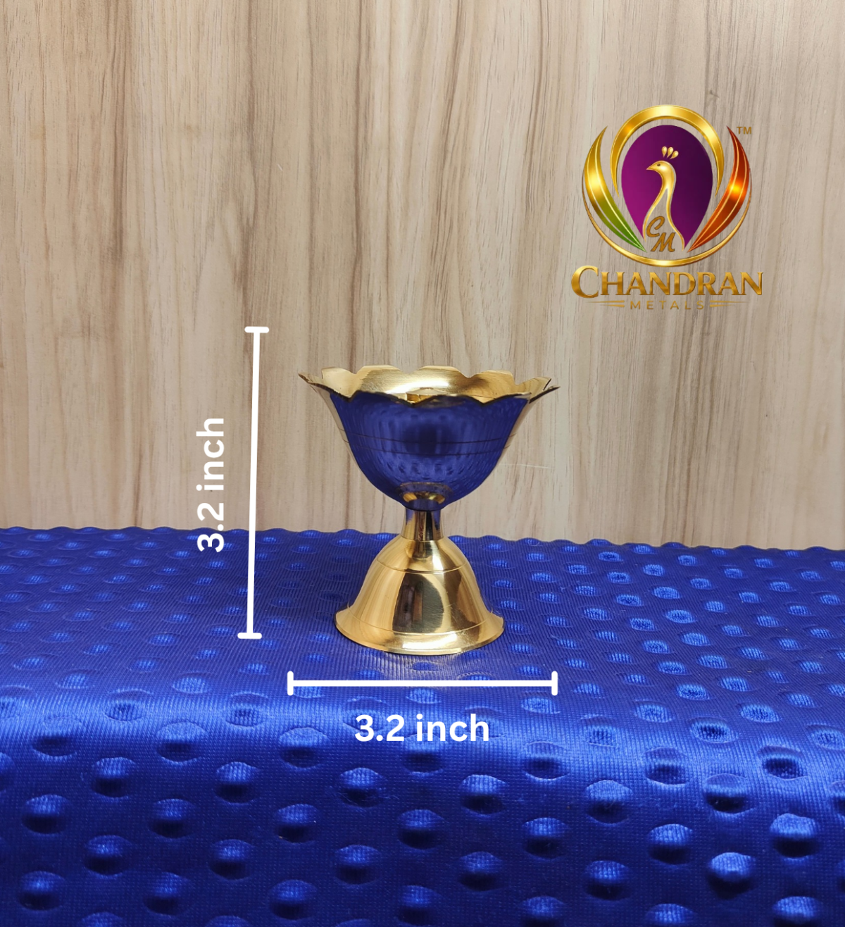 Brass Devdas Diya 3.2 Inch