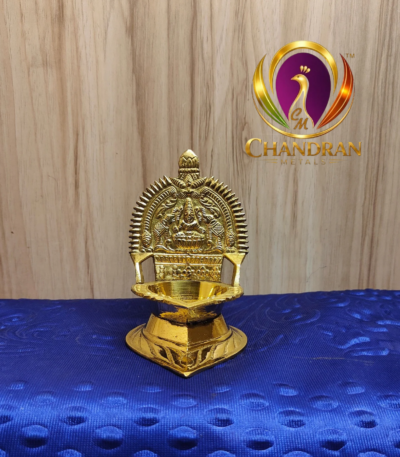 Brass Kamatchi Amman Vilakku 4.5 Inch