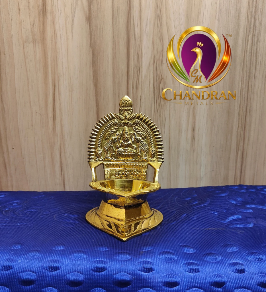 Brass Kamatchi Amman Vilakku 4.5 Inch