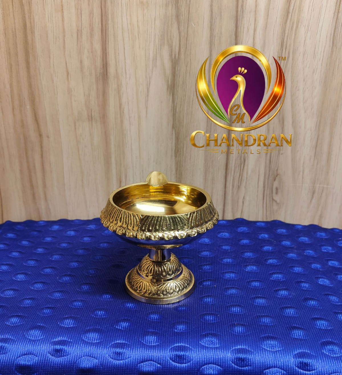 Brass Kuber Deepak Diya on Stand 3 Inch