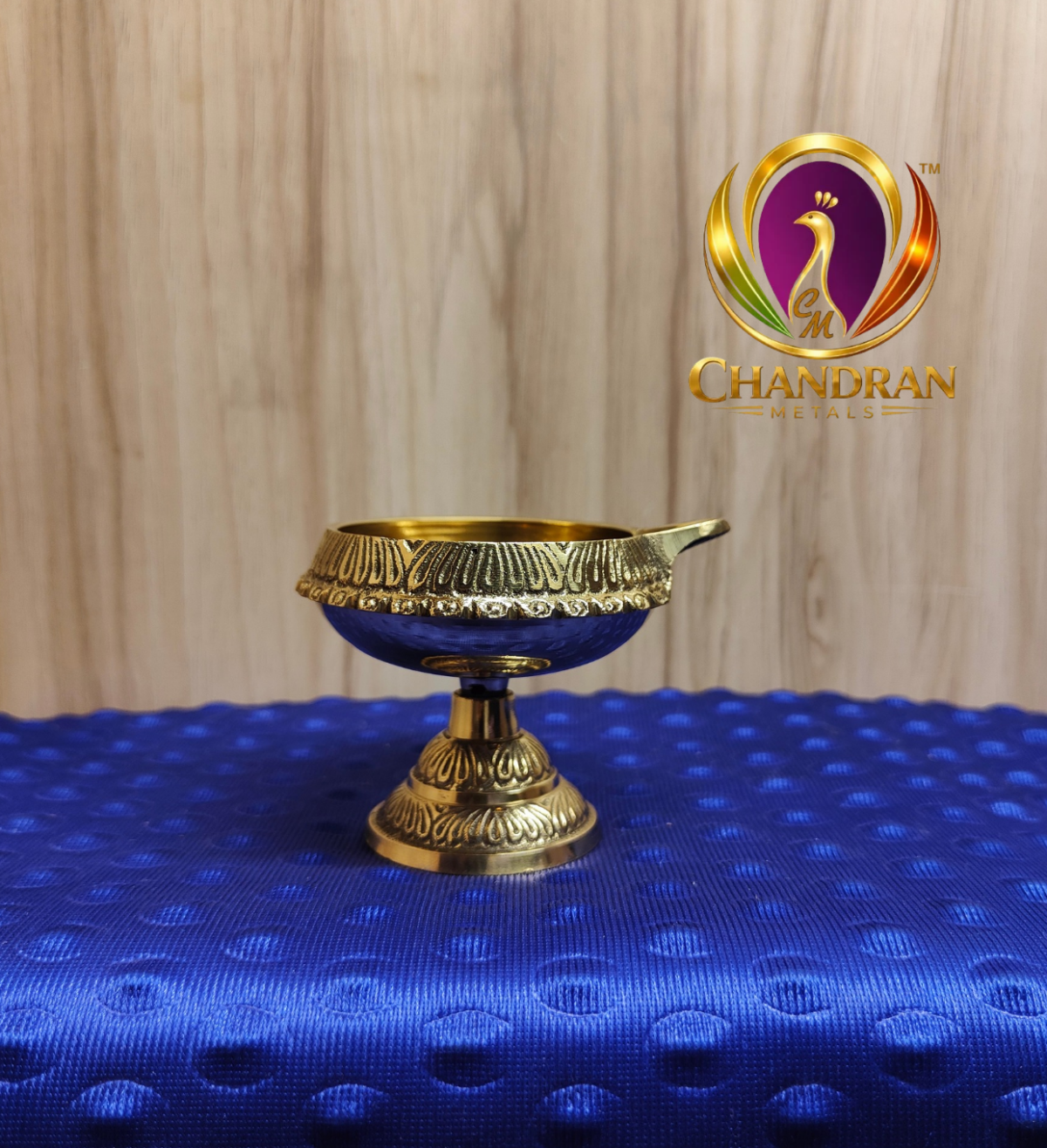 Brass Kuber Deepak Diya on Stand 3 Inch
