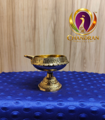 Brass Kuber Deepak Diya on Stand 3 Inch