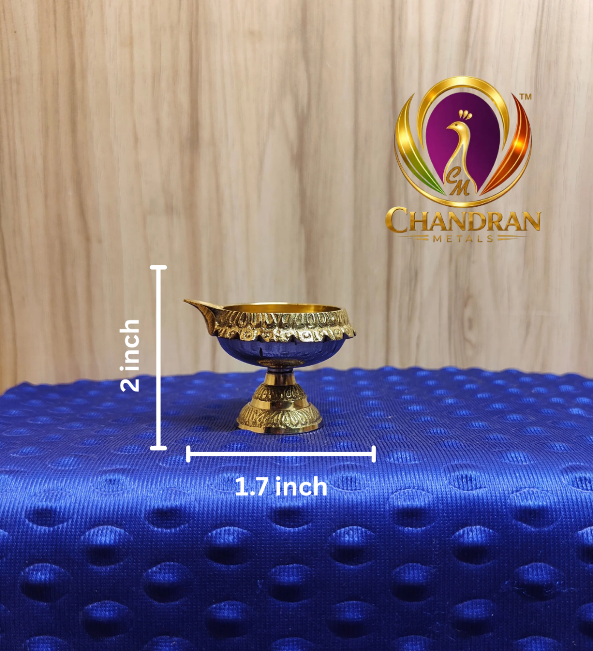 Brass Kubera Deepak Diya on Stand 2 Inch