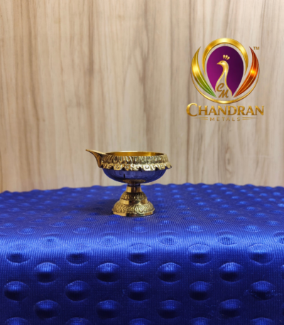 Brass Kubera Deepak Diya on Stand 2 Inch