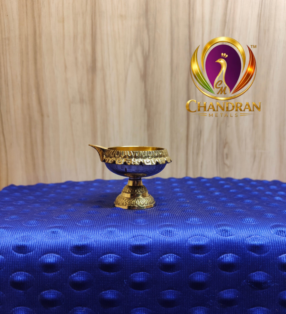 Brass Kubera Deepak Diya on Stand 2 Inch