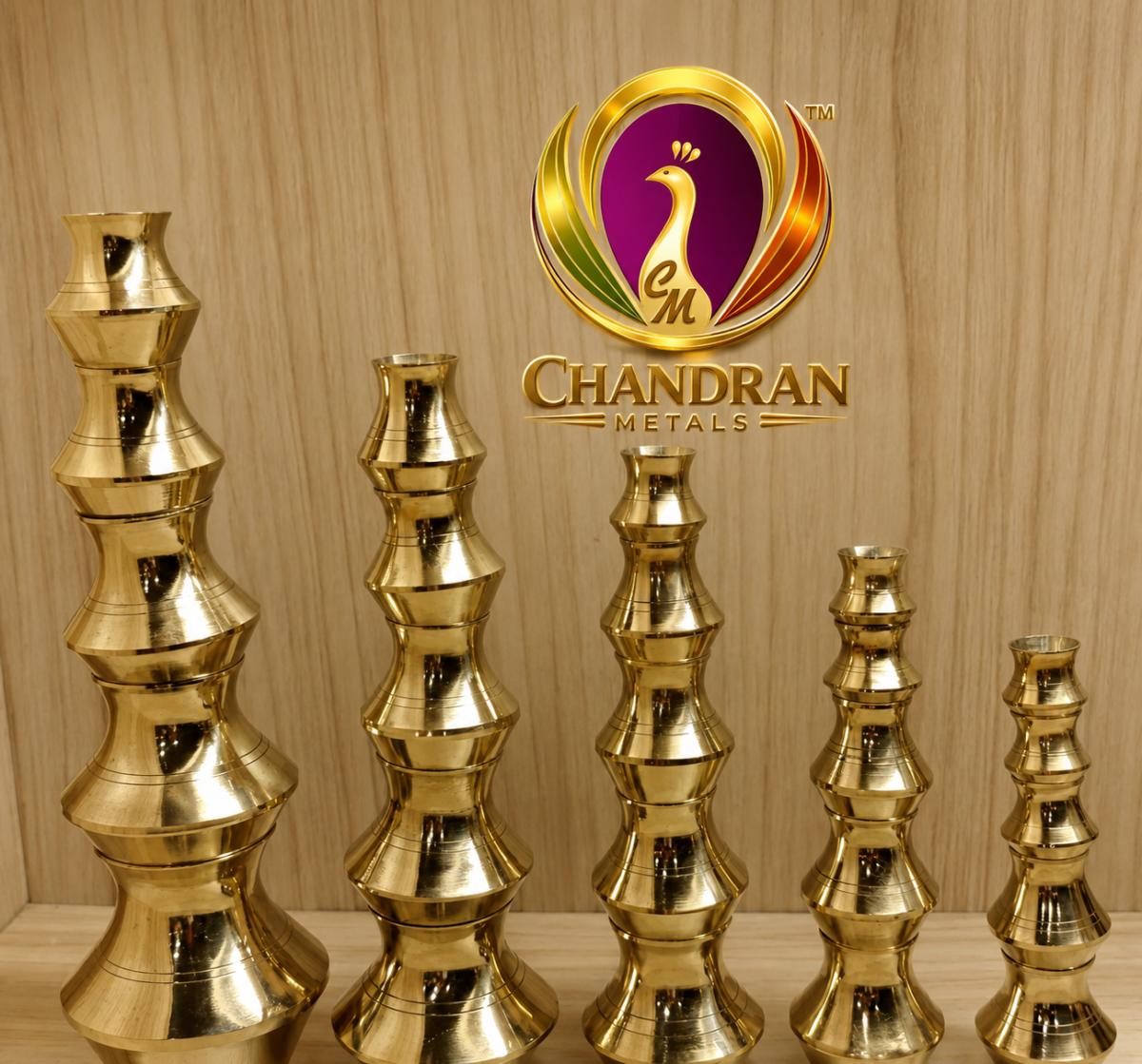 Brass Kubera Kudam Set of 5