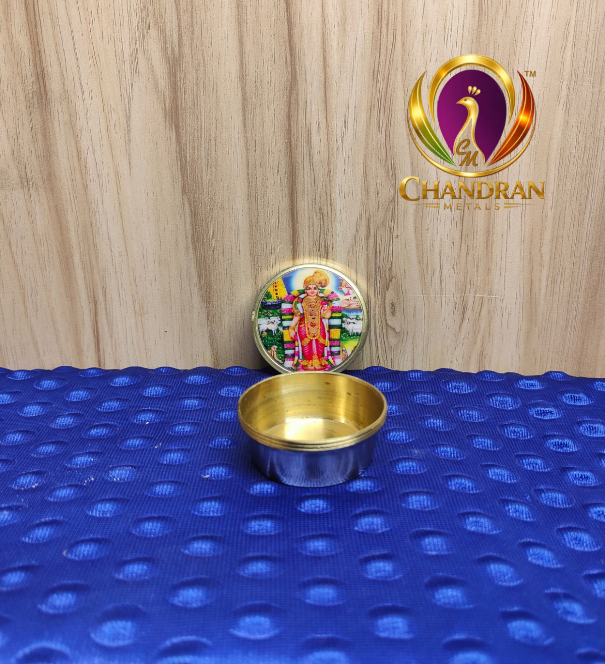 Brass Kumkum Pot Andal 2 Inch