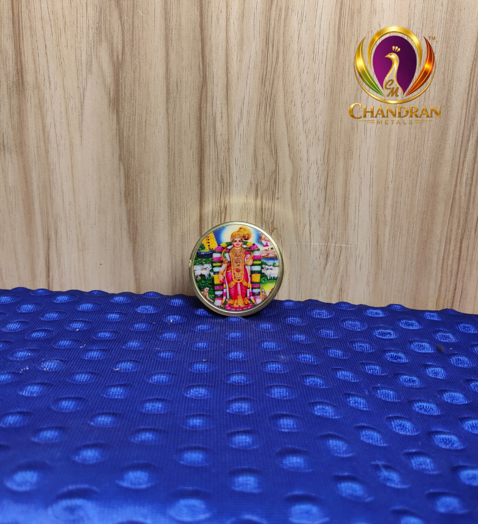 Brass Kumkum Pot Andal 2 Inch