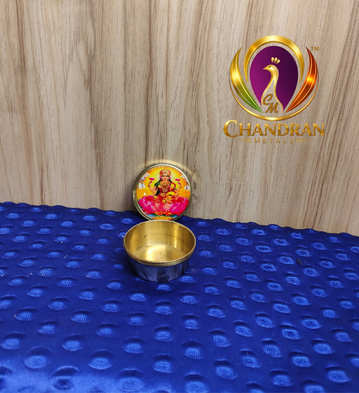 Brass Kumkum Pot Lakshmi 2 Inch