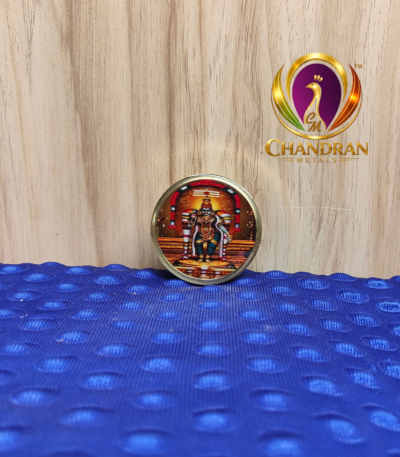 Brass Kumkum Pot Madurai Meenakshi Amman 2 Inch