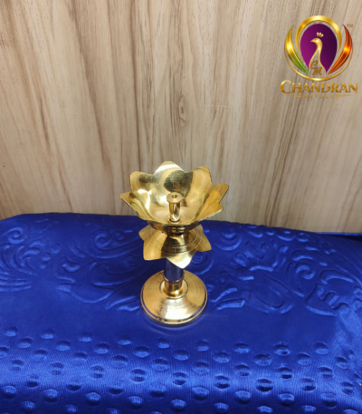 Brass Lotus Diya Stand 5 Inch