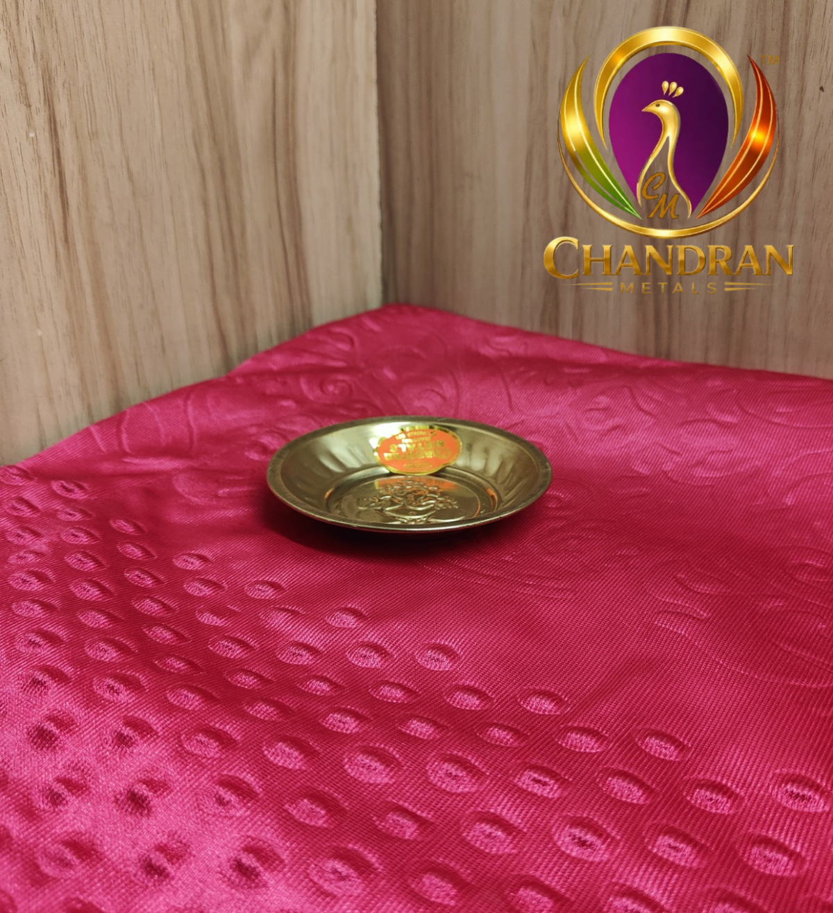 Brass Mini Pooja Plate 3.8 Inch
