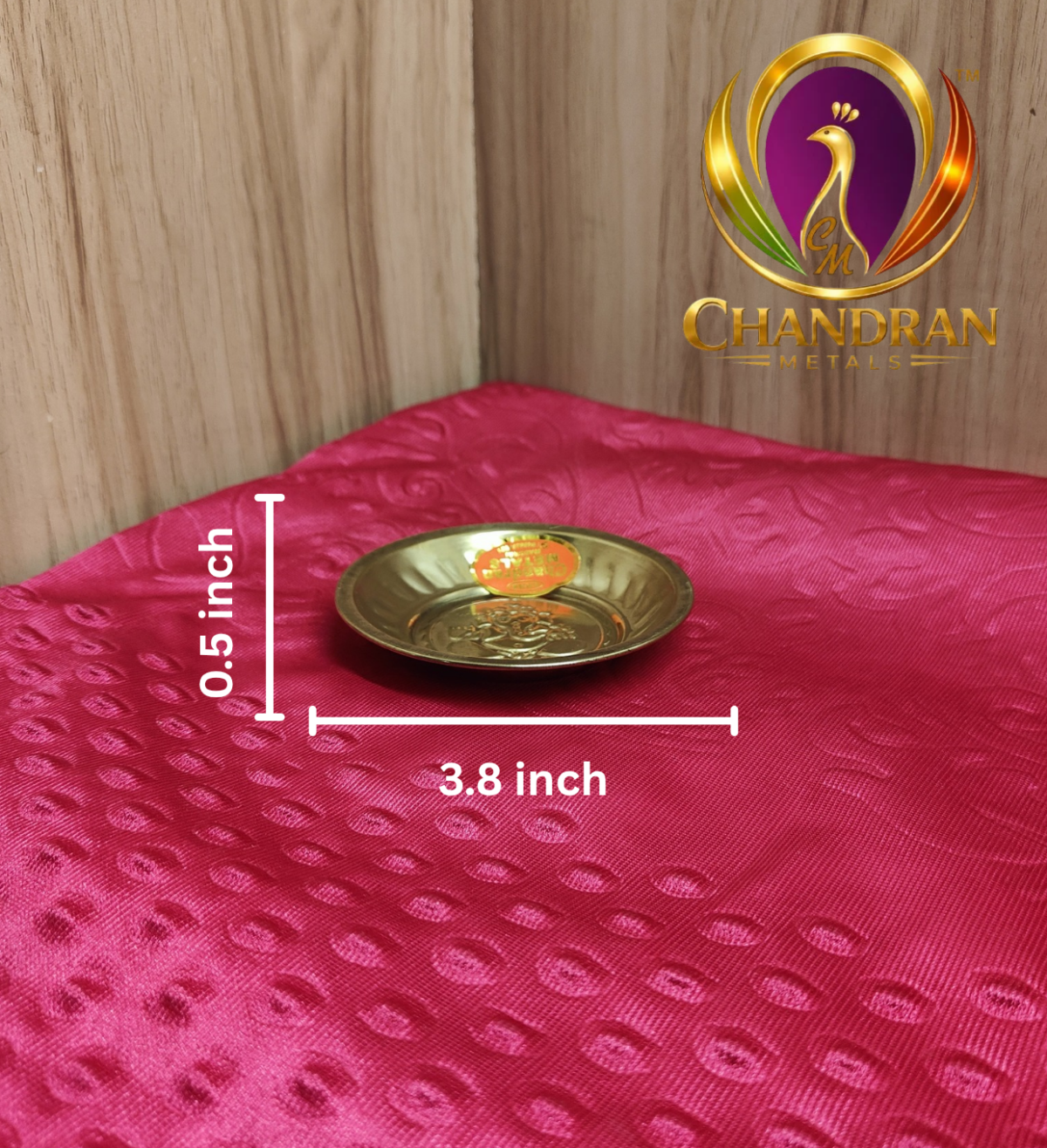 Brass Mini Pooja Plate 3.8 Inch