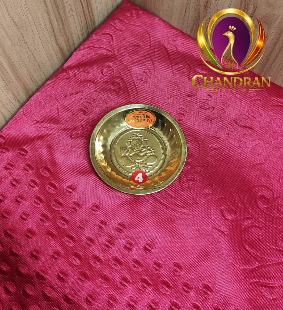 Brass Mini Pooja Plate 3.8 Inch
