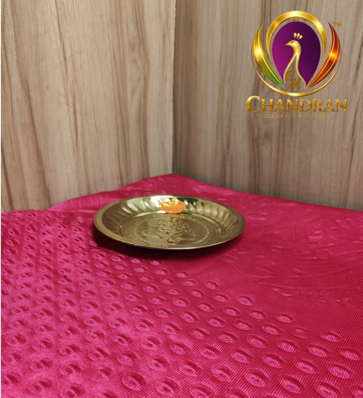 Brass Mini Pooja Plate 6.2 Inch