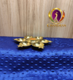 Brass Murugan Shatkona Deepam 7.5 Inch